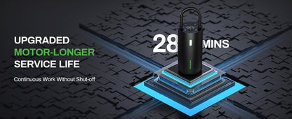 AMPBANK AT004 Smart Portable Tire Air Pump For Cars, Motorcycles, Bicycles And Balls With Pressure Gauge And LED Screen For Fast Inflation