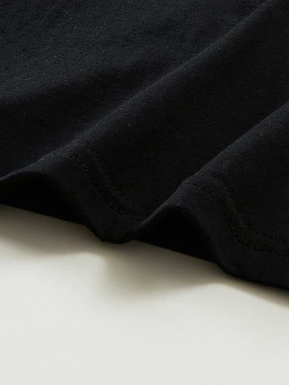 Cartoon Rabbit Pattern Printed T-shirt, Casual Short Sleeved Round Neck T-shirt, Summer Outdoor Men's Clothing