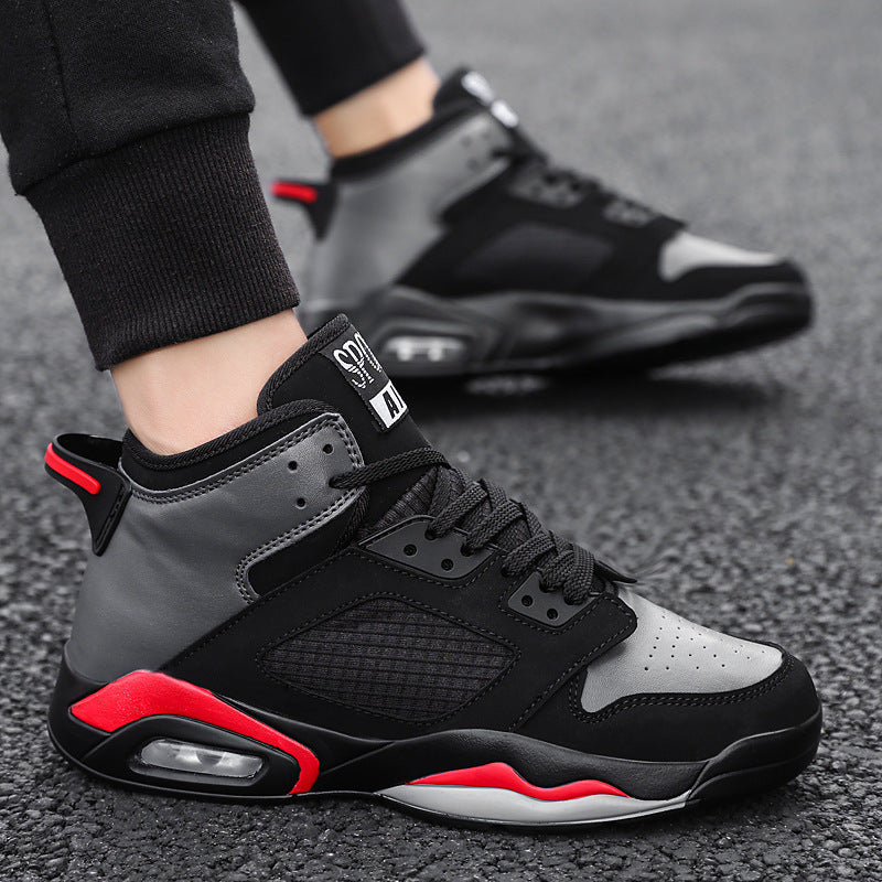 Air cushion basketball shoes outdoor high-top men's shoes
