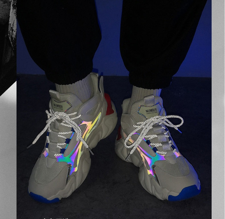 Casual High-top Large Size Reflective Wear-resistant Sneakers