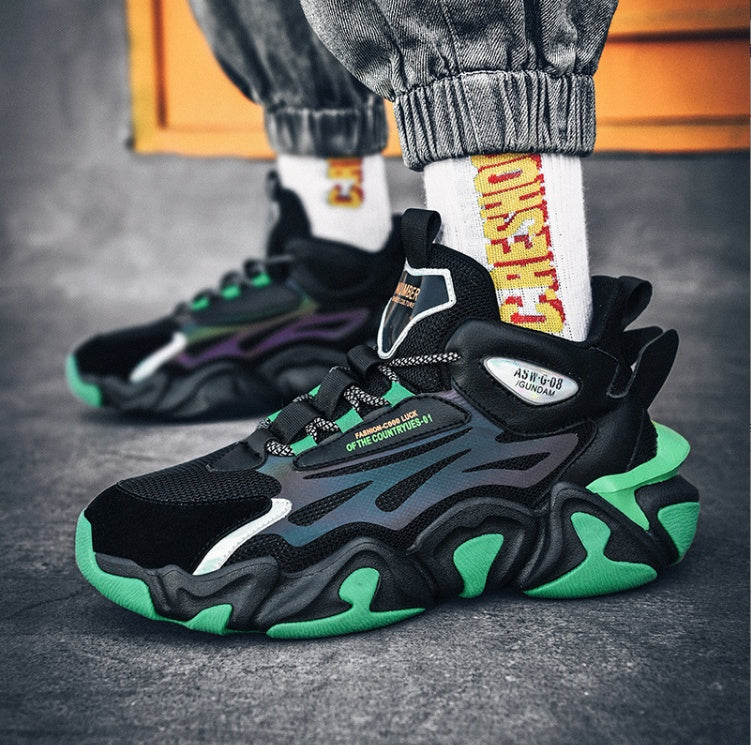 Casual High-top Large Size Reflective Wear-resistant Sneakers