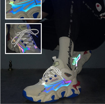 Casual High-top Large Size Reflective Wear-resistant Sneakers