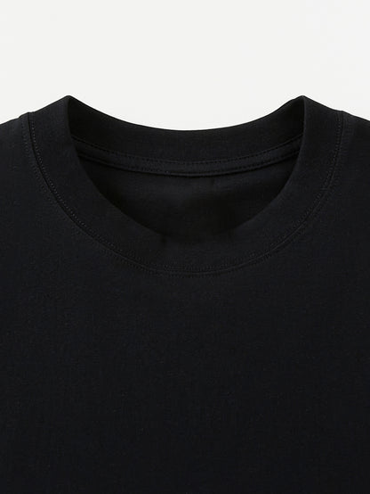 Cartoon Rabbit Pattern Printed T-shirt, Casual Short Sleeved Round Neck T-shirt, Summer Outdoor Men's Clothing